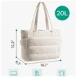 Lightweight Puffy Tote Bag | https://www.bestnamebadges.com