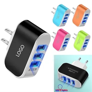 3 port USB Travel Wall Charger