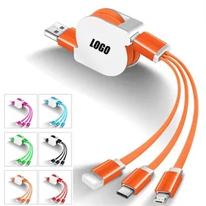 3 in 1 USB Retractable Fast Charging Cable