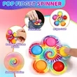 5 Bubbles Fidget Push Pop Spinner | https://www.bestnamebadges.com