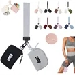 Portable Dual Pouch Wristlet Keychain Wallet With Zipper | https://www.bestnamebadges.com