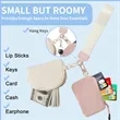 Portable Dual Pouch Wristlet Keychain Wallet With Zipper | https://www.bestnamebadges.com
