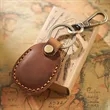 Leather Airtag Holder Keychain | https://www.bestnamebadges.com