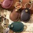 Leather Airtag Holder Keychain | https://www.bestnamebadges.com
