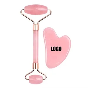 Rose Quartz Facial Massager Set