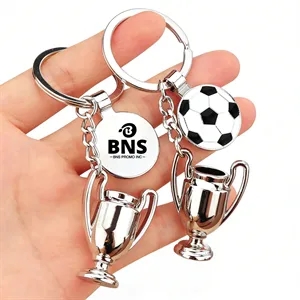 Soccer Zinc Alloy Keychain for Fans and Championship Gifts