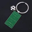 Soccer Field Enamel Keychain with Ball Charm for Fans | https://www.bestnamebadges.com