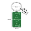 Soccer Field Enamel Keychain with Ball Charm for Fans | https://www.bestnamebadges.com