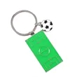 Soccer Field Enamel Keychain with Ball Charm for Fans | https://www.bestnamebadges.com