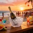 4L Clear Plastic Ice Bucket Cooler With Handle | https://www.bestnamebadges.com