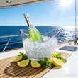 4L Clear Plastic Ice Bucket Cooler With Handle | https://www.bestnamebadges.com