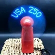 Custom LED Message Fan with Lanyard for Promotions | https://www.bestnamebadges.com