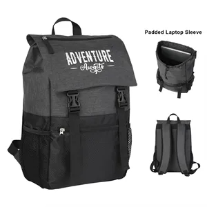 Heathered Flip Top Rucksack Backpack