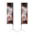 11' Rectangle Flag Kit- 2 Sided With Premier X-Base | https://www.bestnamebadges.com