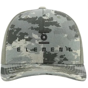 Richardson Snapback Trucker Hat-Leatherette Patch or Embroid