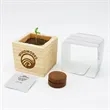 Wooden Cube Grow Kit | https://www.bestnamebadges.com