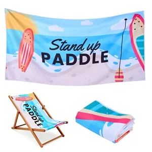 390GSM Sublimated Sand Proof Waffle Beach Towel
