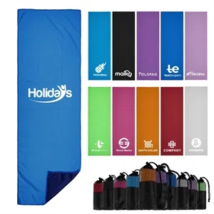 160GSM Cooling Towel With Drawstring Mesh Pouch