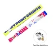 5/8" Two Way Metal Lock Sublimated Wristband | https://www.bestnamebadges.com