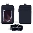 PU Leather ID Badge Holder Wallet With Lanyard | https://www.bestnamebadges.com