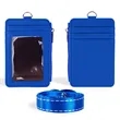 PU Leather ID Badge Holder Wallet With Lanyard | https://www.bestnamebadges.com