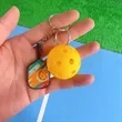 Mini Alloy Pickleball Keychain | https://www.bestnamebadges.com