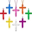 Sparkling Crystal Cross Necklace | https://www.bestnamebadges.com