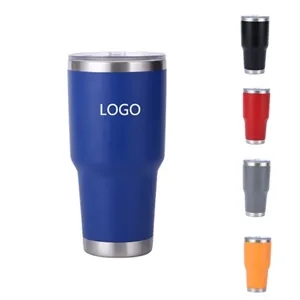 30 Oz Vacuum Insulated Steel Travel Mug with Straw