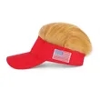 Blonde Wig Embroidered Cap With Red Bill | https://www.bestnamebadges.com