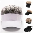 Blonde Wig Embroidered Cap With Red Bill | https://www.bestnamebadges.com