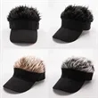 Blonde Wig Embroidered Cap With Red Bill | https://www.bestnamebadges.com