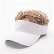 Blonde Wig Embroidered Cap With Red Bill | https://www.bestnamebadges.com