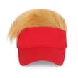 Blonde Wig Embroidered Cap With Red Bill | https://www.bestnamebadges.com
