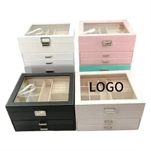 Elegant Glass-Top Jewelry Organizer