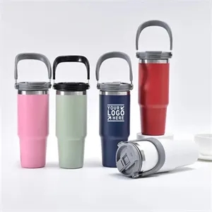 30oz Vacuum Insulated Travel Mug With Straw