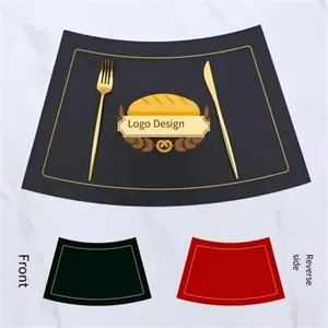 Elegant Fan-Shaped Leather Placemat