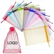 Elegant Organza Drawstring Gift Pouch | https://www.bestnamebadges.com