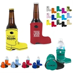 Boot Shaped Bottle Cooler With Neoprene Insulation