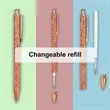 Sparkly PU Leather Metal Click Pen | https://www.bestnamebadges.com