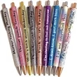 Sparkly PU Leather Metal Click Pen | https://www.bestnamebadges.com