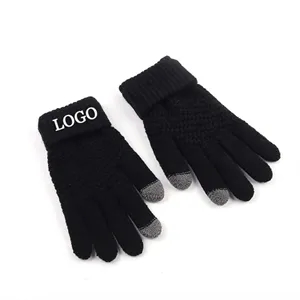 Touchscreen Fleece Knitting Gloves