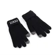 Touchscreen Fleece Knitting Gloves | https://www.bestnamebadges.com