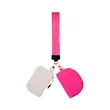 Wristlet Keychain Lanyard With Dual Pouches | https://www.bestnamebadges.com