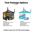 Custom Canopy Tent W/ 3 Walls, 2 Feather Flags & Table Cover | https://www.bestnamebadges.com