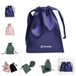 Satin Gift Pouch Drawstring Bag | https://www.bestnamebadges.com