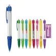Adventising Plastic Push Ball Point Pen with Printed Paper R | https://www.bestnamebadges.com