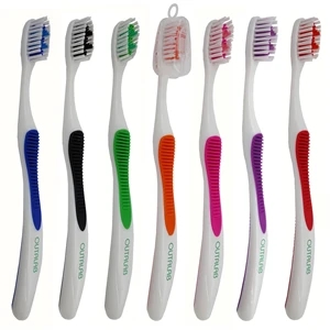 Toothbrush With Tongue Scraper | https://www.bestnamebadges.com