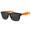 Two-Tone Retro Vibes Black Frame Sunglasses | https://www.bestnamebadges.com