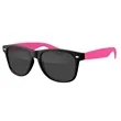 Two-Tone Retro Vibes Black Frame Sunglasses | https://www.bestnamebadges.com