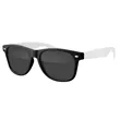 Two-Tone Retro Vibes Black Frame Sunglasses | https://www.bestnamebadges.com